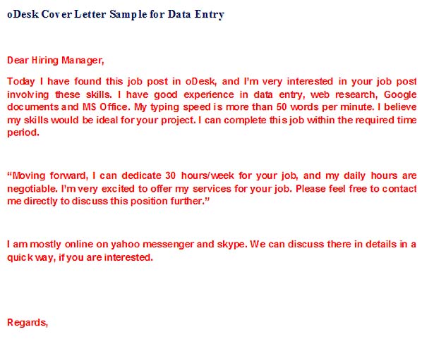 cover letter for data entry job without experience